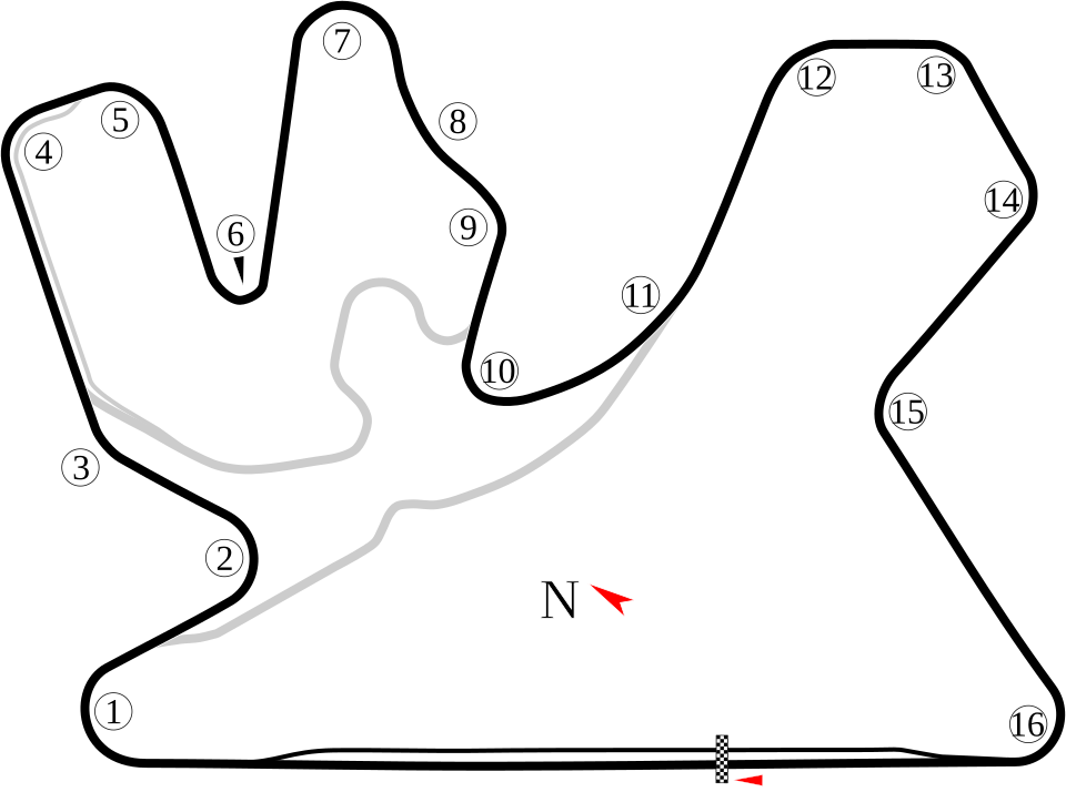 Lusail International Circuit track layout