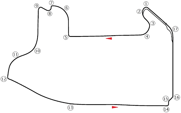 Las Vegas Strip Street Circuit track layout